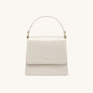 JW PEI Ivory Croc-Embossed Mini Bag